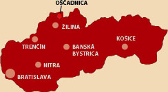 Mapa Oščadnica